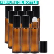 5ml Roller Rollerball Perfume Eye Essential Oil Roll on Ball Amber Glass Bottle