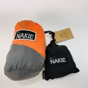 Nakie Portable Outdoor Camping Hammock Sunburnt Orange With Straps
