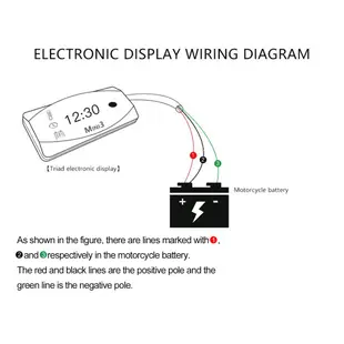 摩托車 DC 6V-30V 3 合 1 數字時鐘 + 溫度計 + 電壓電壓表 IP67 防水測試儀電池監測儀汽車船船用