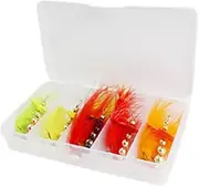 Hogvinnatil Fishing Spinner Bait, Bass Fishing Lure, Glitter Spinner Baits Kit, Wire Alloy Frame Fishing Stops for Freshwater and Saltwater Environment