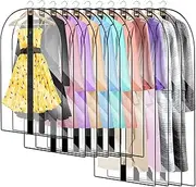 [hapurs] Garment Bags, Pack of 12 Garment Bag Clear Zipper Suit Bag, Dust Bags,Mothproof,Used for Closet Clothes Storage
