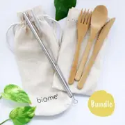 Biome Reusable Cutlery Set with Straw