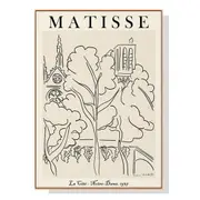 Wall Art Line Art By Henri Matisse Wood Frame Canvas