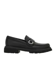 Ferragamo Gancini Ornament Loafers 11,7,8,10 black