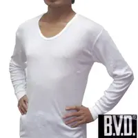 在飛比找ETMall東森購物網優惠-【BVD】時尚型男厚棉U領長袖衛生衣~3件組