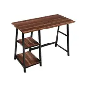 Zetland Brown Writing Desk with 2 Storage Shelves