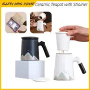 Chinese New Ceramic 480mL Teapot With Lid Strainer Handmade Home Office Giftbox