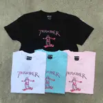 ☆LIMELIGHT☆ THRASHER DOUBLE GONZ TEE 滑板人 霓虹燈 黑/白/粉/水藍