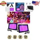 2 Pack 100W IP66 Waterproof UV Flood Lights for Parties - Blacklight Essential