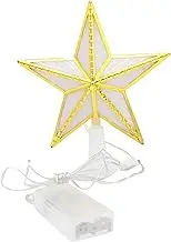 Christmas Tree Topper, Christmas Tree Topper Ornaments for Xmas Christmas Tree Lighted Star Tree Topper USB & Battery Powered LED Treetop for Xmas Tree Party Decoration,Gold