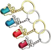 [VALICLUD] 4pcs Creative Golf Ball Keychains Mixed Style Cartoon Key Rings for Bags Purses and Backpacks Workmanship Comfortable Grip present for