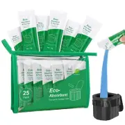25 pack Portable Toilet Absorbent Gel Powder, Poo Gel for Camping Toilet Powd...