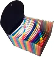 Parliky File Folder 12 Layers Plastic A4 Size for School Supplies Student Stationery Home Office
