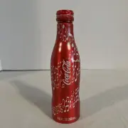 RARE 2009 COCA-COLA 8.5 oz ALUMINUM BOTTLE MUSIC NOTES UNOPENED, CAPPED