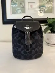 Coach CP106 Amelia Convertible Backpack In Signature Denim NWT