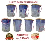 1 Lot Of 7 Badly Dented Cans Abbott Pro Sure Milk Powder 380g Vanilla