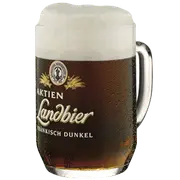 Aktien Landbier Glass Stein