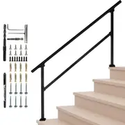 Steps Handrails for Outdoor Steps Sturdy Wrought Iron Easy Installation