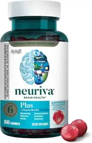 Schiff Neuriva Brain Performance Plus Supplement - 50 Gummies Pack of 1