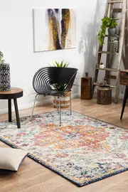 Summon Carnival White Transitional Rug