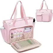 Fasrom Teacher Tote Bag with Laptop Compartment, Teacher Work Bag for Women and Teaching Supplies