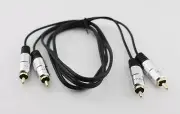 1x Premium Twin 2 RCA Phono Male To 2 RCA Male Audio OFC Cable For Ipod MP3 1M