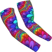 [FSCEV] Bright Color Sun Protection Arm Sleeves Outdoor Essentials Cooling Compression Golf Hiking Cycling