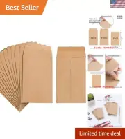 Light Brown Kraft Coin Envelopes - 200 Pack, Ideal for Seed & Small Item Storage