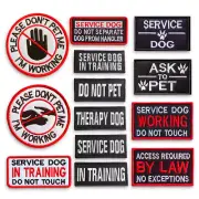 Service Dog Therapy DO NOT PET In Training Emotional Support Hook & Loop Patches