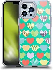 Head Case Designs Random Heart Pattern Gel Case [Military Grade Protection] Compatible with Apple iPhone 13 Pro Max