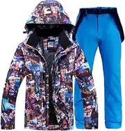 [Generic] Winter Ski Suit Men Waterproof Windbreak Snow Set Snowboard Jacket Pants Suit Skiing Wear