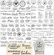 Hongma Rub On Sticker Approx. A5 19 x 14 cm Large Format Transfers 4 Pieces Sayings for Raysin for Keraflott Furniture Glass Wood DIY Decorative Rub On Foil Rubons Sticker (Thank You Heart Man)