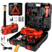 Electric Car Jack Kit 5 Ton 12V Floor Jack with Impact Wrench and Tire Inflat...