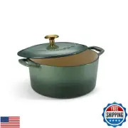 Tramontina Enameled Cast Iron Dutch Oven Pot with Lid, Round 5.5-quart, Cactu