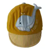Kids Happy whale sun hat adjustable baseball cap 1-3 years "I LIKE SEA"