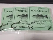 3 USA MADE Hi-Lo Pompano Dropper Loop Striped Bass 3/0 Inline Circle Hook Rigs