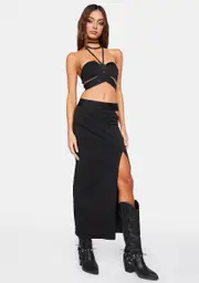 In The Headlines Midi Skirt Set