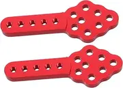 2pcs Shock Absorbing Bracket Car Height Adjuster Metal Height Adjustment Mount Metal Suspension Mount Shock Mount Adjuster Aluminum Alloy Red