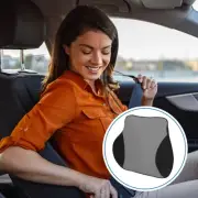 Car Seat Lumbar Cushion Memory Foam Support Ergonomic Design 36x39.5x9cm Gray