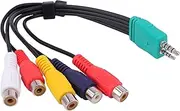 Yeworth Replacement for Samsung TV Component Adapter, 0.3m 3.5mm Male 2.5mm Male to 5RCA Female Plug Audio Video AV Adapter Cable Cord Compatible Samsung LED LCD TV BN39-01154W