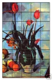 21.25"x34" Art Ceramic Tiles Mural Cezanne Decor Backsplash Tile #72