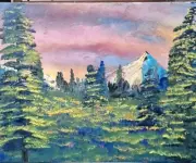 Doveland, Acrylic Painting - 16x20 Hand Painted Artwork on Canvas