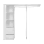 Lugna 1500 - 1800mm White Package 2 Opening Built in Wardrobe Package