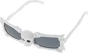 [UPKOCH] 1 Pair Skull Sunglasses Party Costume Women Halloween Sunglasses Zombie Class Frames Scary Shaped Halloween Props Banner Black Eyes Halloween Themed Eyeglasses Plastic White
