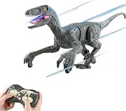Remote Control Dinosaur for Kids,2.4G Electronic RC Toys Velociraptor with 3D Eye Shaking Head &Roaring Sounds,18.1 Inch Long Body Large Size, Indoor Toys for 5 6 7 8 Year Old Gifts