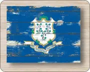 State Of Connecticut Flag Old Distressed art Mousepad Computer Mouse Pad 7 x 9