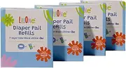 LillOne 3 Refills and a Reusable Nappy Bin Cassette Compatible with Angelcare & Litter Locker II - Nappy Disposal Kit Bags