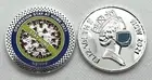 NSW Police Stay At Home, 1 x Coin, Shiny Silver, 42mm