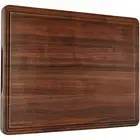 AZRHOM XXL Large Walnut Wood Cutting Board for Kitchen 24x18 (Gift Box) with ...