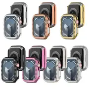 38/40/41/42/44/45mm Electroplated PC Diamond Protective Watch Case For iWatch 9